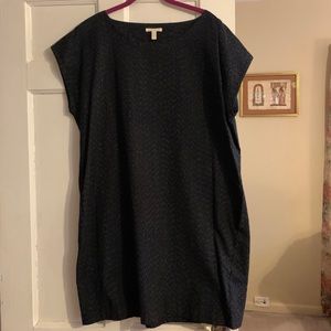 Eileen Fisher Navy blue and white dress